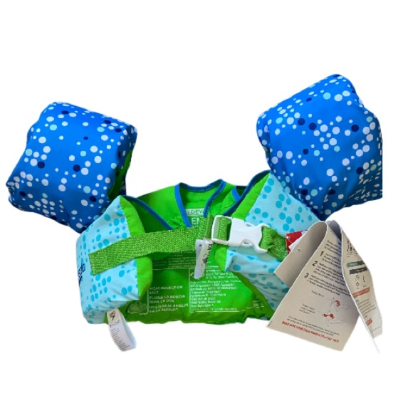 Speedo Other - Speedo Blue and Green Kids Swim Vest Speedo Puddle Jumper NWT 30-50 pounds